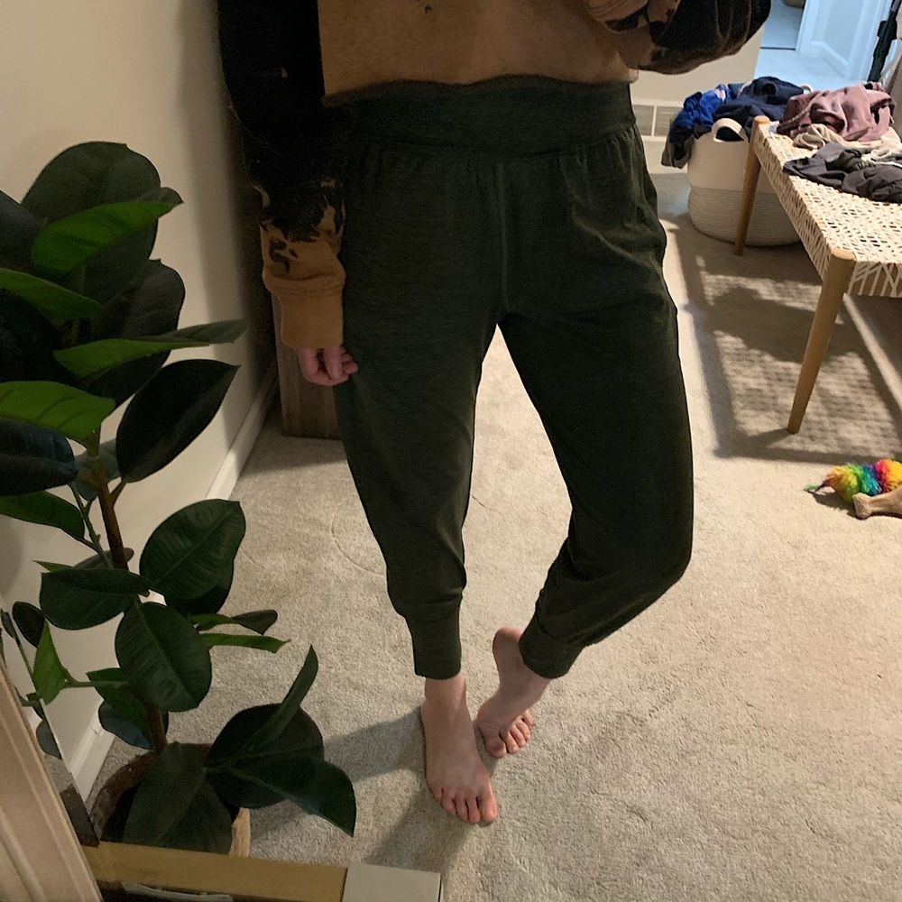 Aerie Olive Green Foldover Joggers- Size Medium